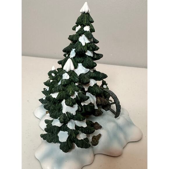 Dept. 56 Village Series Accessory Wagonwheel Pine Grove Evergreen Snow Trees - Picture 7 of 8